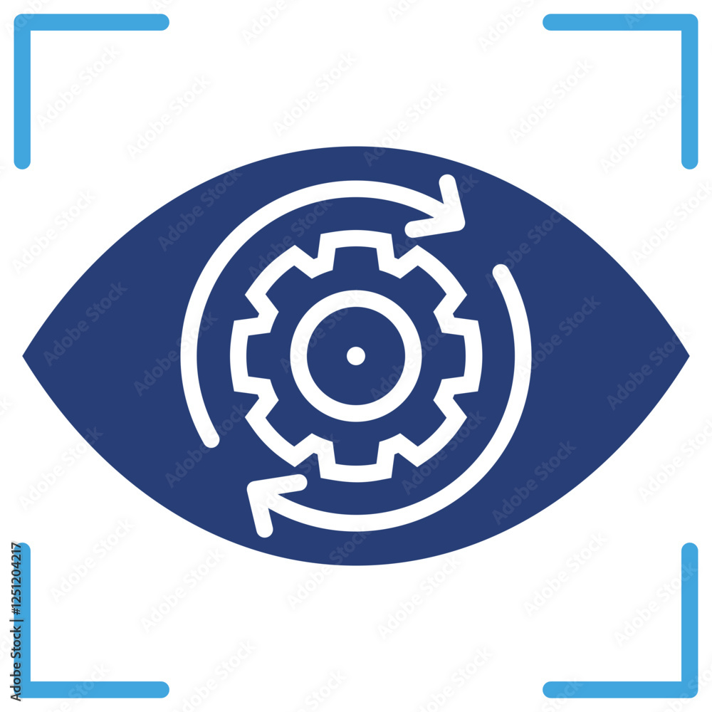 Poster vision icon sheet multiple style collection