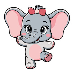 Baby elephant vector icon