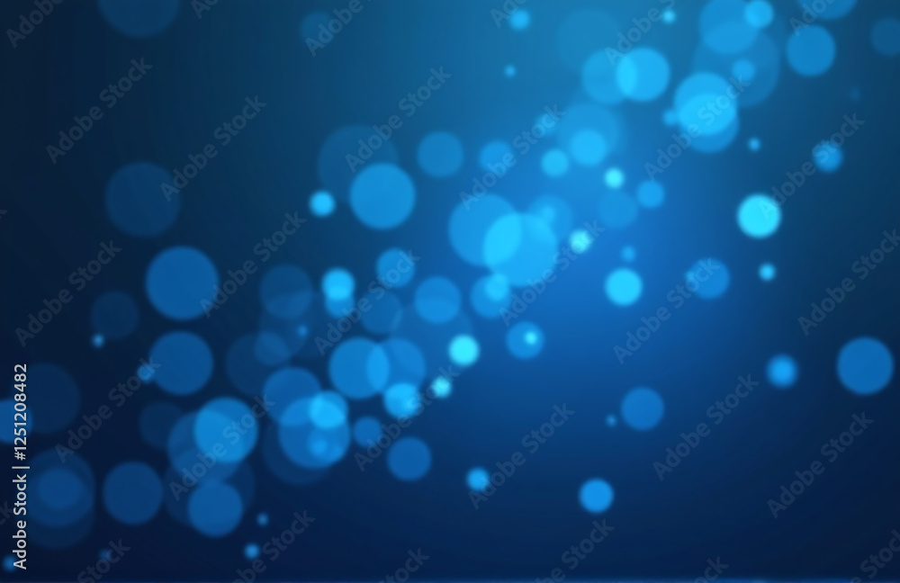 Aufkleber A Blurred Blue Particle Effect Is Used In The Background Of This Abstract Image Creating A Bokeh Atmosphere. 00001