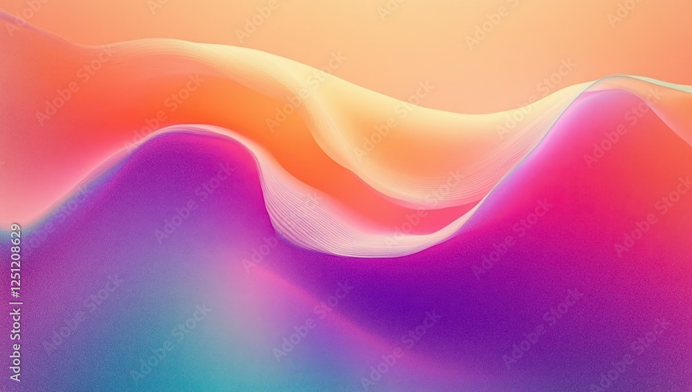 Poster vibrant abstract gradient texture background with smooth curves and tropical colors