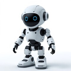 Fototapeta premium blue screen robot android