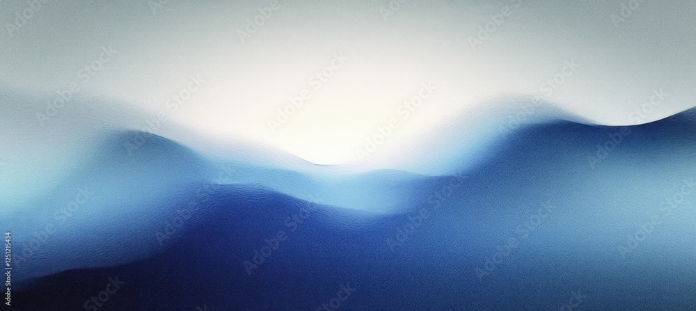 Poster blue gradient abstract background with soft lighting and grainy texture