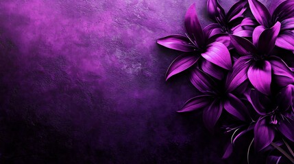 Obraz premium Purple lilies on textured surface