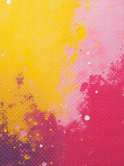 A Colorful Oil Painting With Textured Background Featuring Canvas Texture And Brush Strokes In Yellow And Pink Hues. 00001
