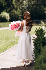 Girl holding a bouquet