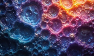 Colorful abstract texture with bubbles effect
