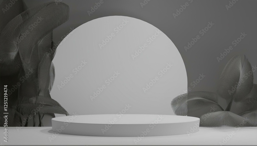 Poster abstract 3d minimal background 3d podium display stand white background for cosmetics and product pr