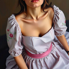 A dress is a garment worn by women or girls, typically consisting of a bodice and skirt, designed for various occasions. It can be casual, formal, or elegant, offering versatility and style.