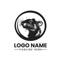 rat vector logo illustration silhouette mouse logo vector, rat icon