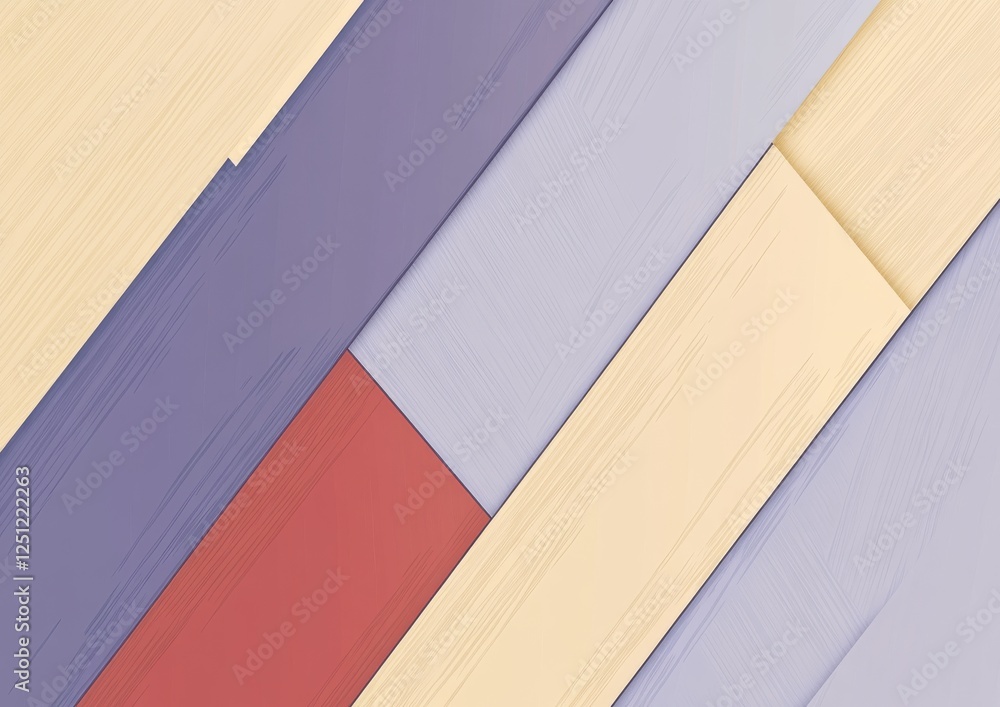 Aufkleber abstract artwork featuring overlapping geometric shapes in soft pastel colors, creating a harmonious