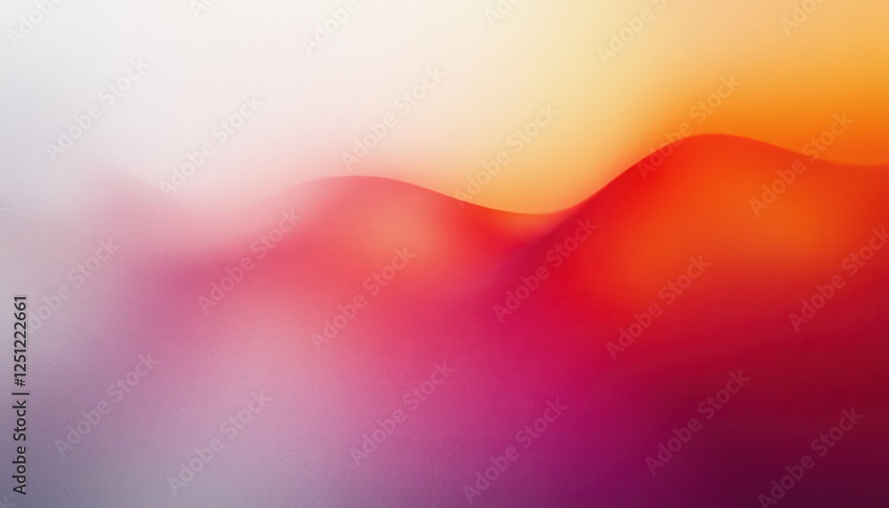 Poster abstract smooth red gradient background with vintage grain texture