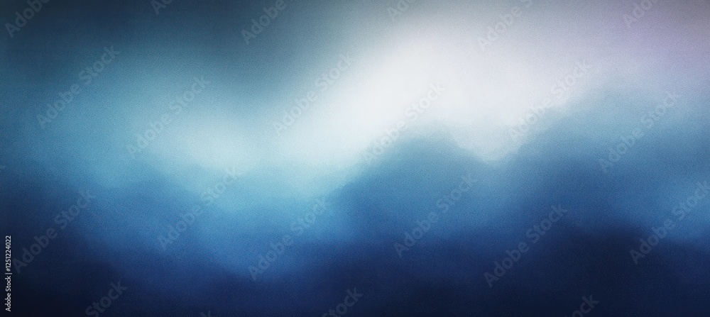 Poster abstract blue gradient background with grainy texture and soft lighting for modern design