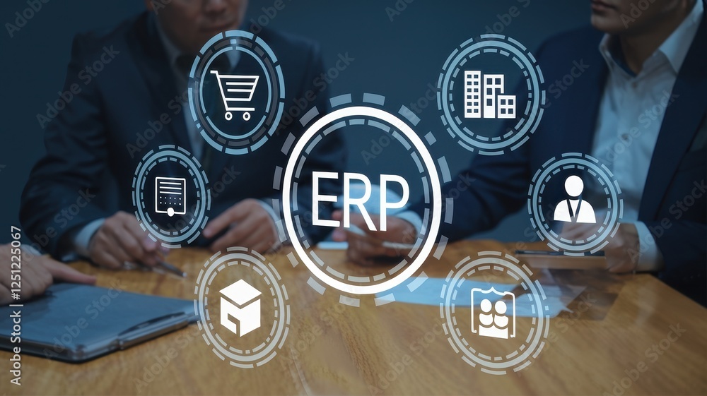 Poster erp system implementation: streamlining business processes