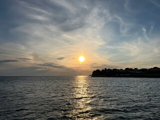 sunset over the sea