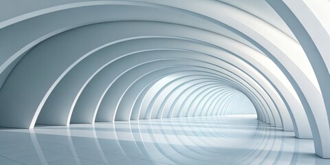 Abstract shapes and smooth lines creating a sense of depth and space, abstract composition, 3D effect