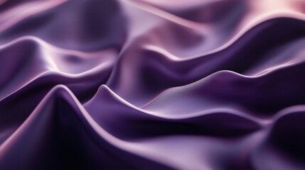 Obraz premium Elegant purple fabric folds forming soft waves with a subtle sheen and smooth textures