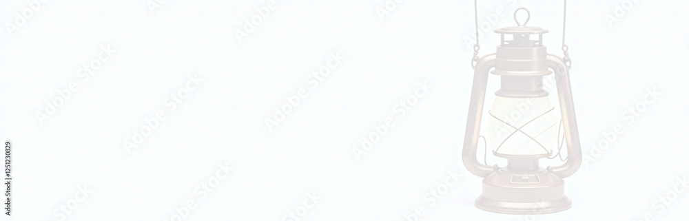Poster A Retro Wooden Lantern Is Featured Against A White Background, With A Clipping Path For Easy Editing Included. 00002