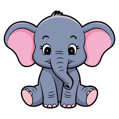 baby elephant with bow
