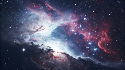 Fototapeta premium Abstract Deep Space purple Nebula Background