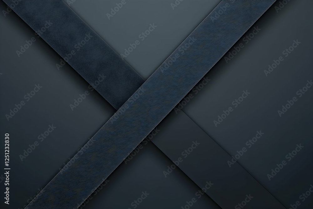 Aufkleber abstract dark grey textured x-shaped overlapping layers background. ideal for modern design projects