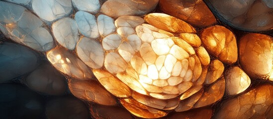 Illuminated pebble texture backdrop