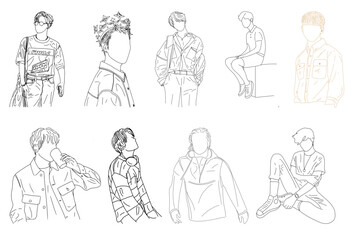 vector illustration of a boys