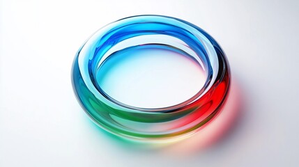 Fototapeta premium Abstract Glass Ring: A Symphony of Color and Light