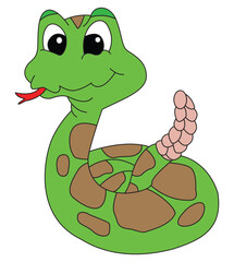 Snake isolated on white background