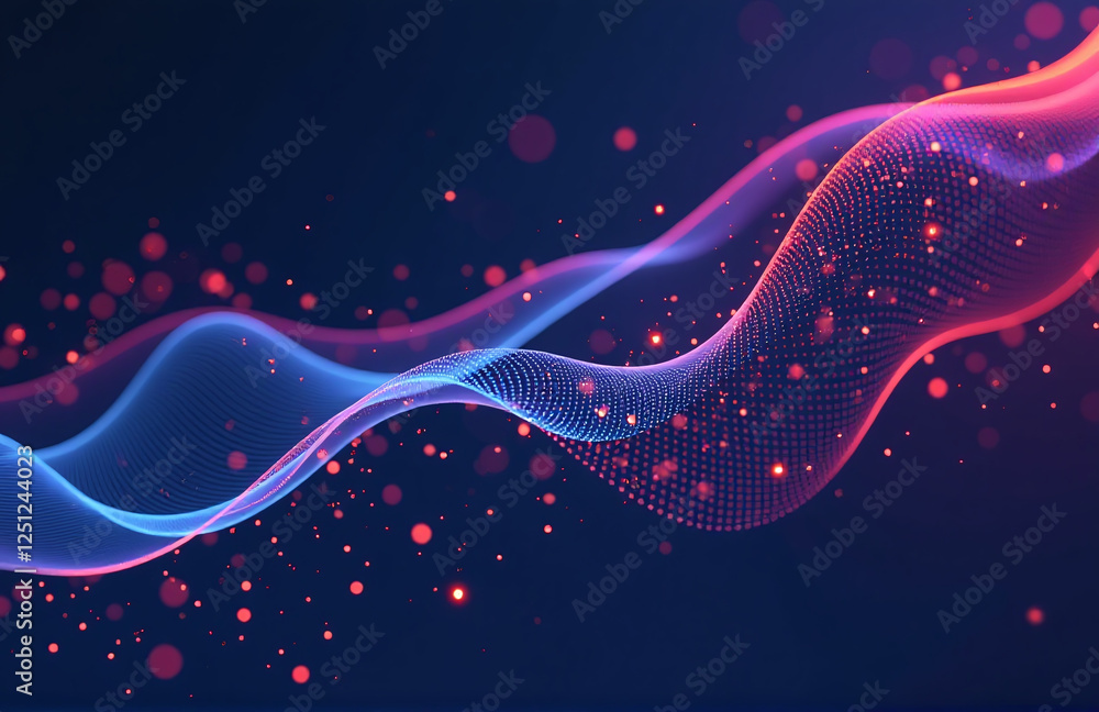 Aufkleber Background Features Smooth Abstract Lines Generated By Artificial Intelligence Technology In A Unique Creative Process. 00002