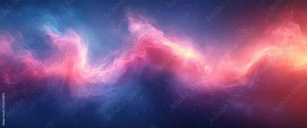 Poster abstract gradient background with smooth texture and soft lighting effects in blue and pink hues