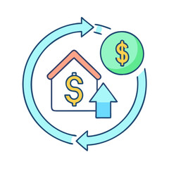 refinancing icon, refinancing vector illustration-simple illustration of refinancing. perfect for refinancing logos and icons