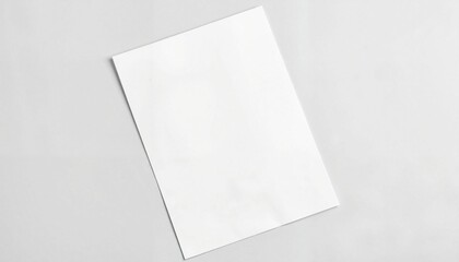 Sleek printable paper mockup on white surface, professional design