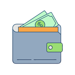 wallet icon, wallet vector illustration-simple illustration of wallet. perfect for wallet logos and icons