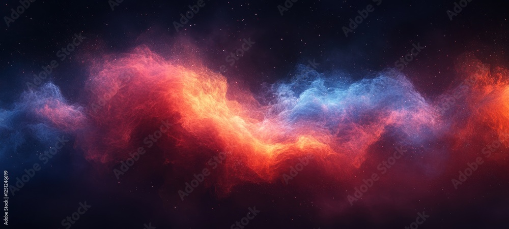 Poster abstract digital art soft gradient vibrant color blending texture background black