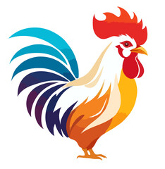 Rooster Vector Art Animal Modern Urban Graphic Illustration