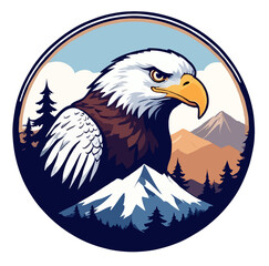 Obraz premium Eagle Vector Art Animal Modern Urban Graphic Illustration