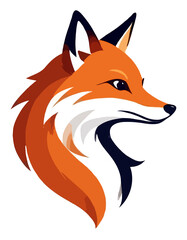 Obraz premium Fox Vector Art Animal Modern Urban Graphic Illustration