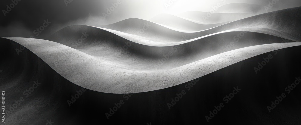 Poster abstract monochrome gradient soft lighting minimalist composition high contrast design banner backgr
