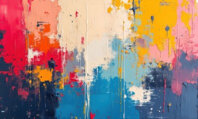 Vibrant abstract art with bold colors