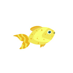 yellow fish on a white background.vector illustration