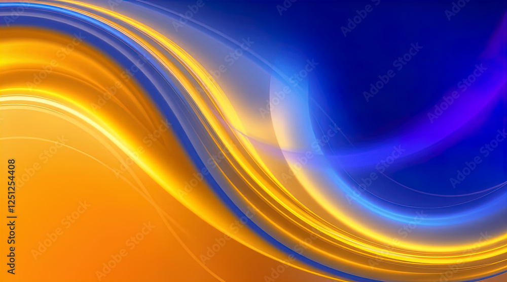 Poster abstract design with swirls, space or marble pattern with shimmering golden lines, marble background