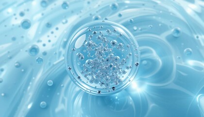 water drops on blue background