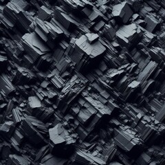 Close-up view of a dark gray or black rock face.
