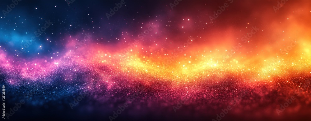 Poster Vibrant Color Gradient Background Abstract Design with Glowing Texture and Depth