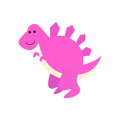 pink stegosaurus illustration element