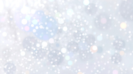 abstract background of shiny vintage lights, silver and white futuristic background, defocused banner