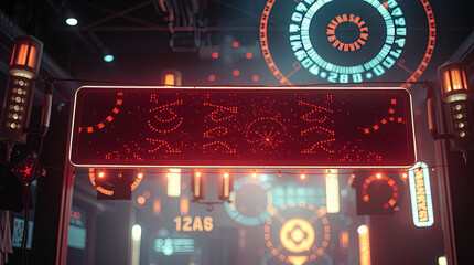 futuristic sci-fi ethereal spiritual mood. Creative light art in strong dark style. Abstract background with shiny vintage lights and patterns,