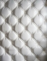 Fototapeta premium surface capitonnée blanche en cuir ou simili brillant en ia