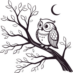 owl sitting on a branch