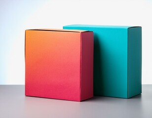 jolies boite de couleurs métallisées, emballage et boite cadeau en ia